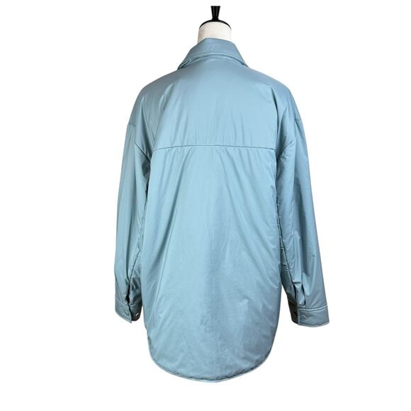 Wilfred Free NWT Ganna Blue Gray Button Front Relaxed Fit Insulated Jacket - Picture 3 of 16